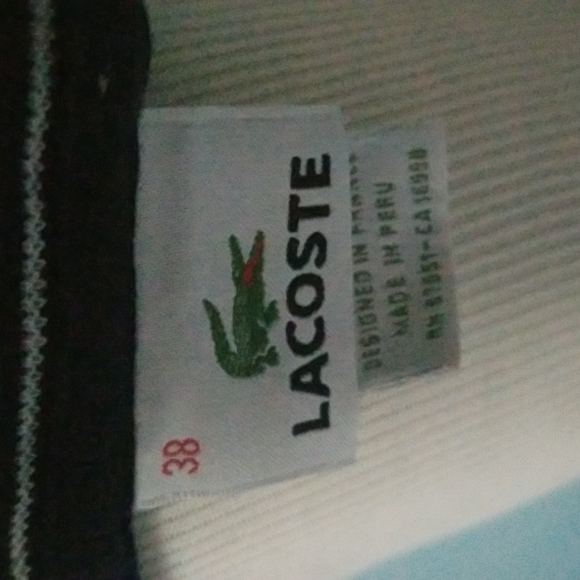 Lacoste Striped Polo 3/4 Sleeve Size 38 - Picture 4 of 6
